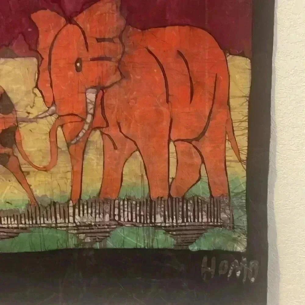 Beautiful safari painting in Linen material. Vibrant colors. - Picture 3 of 6